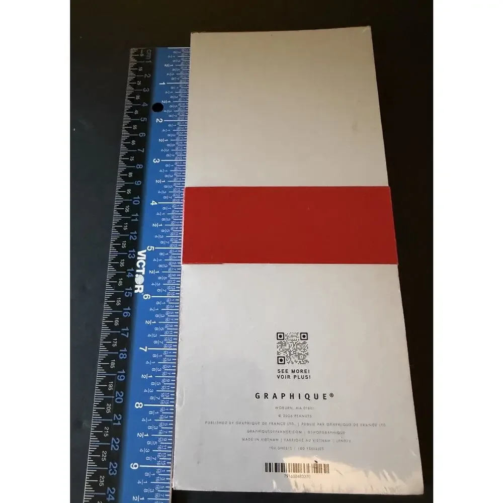 New! Graphique Snoopy & Woodstock Lined Note Pad 4x9in-100 Sheets~Fast Shipping!